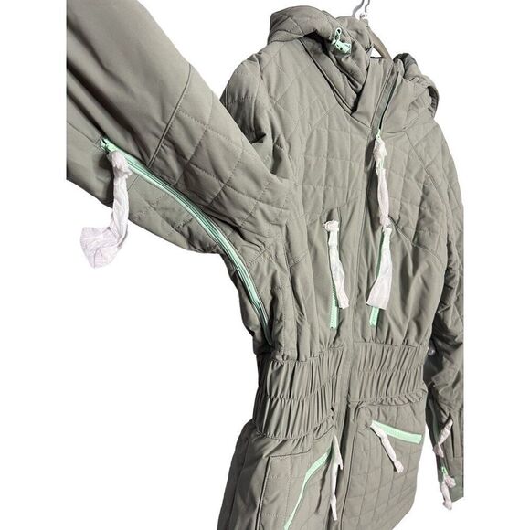 NEW Free People FP Movement All Prepped Ski Jacket in Greyed Olive Sage Large - Picture 15 of 15